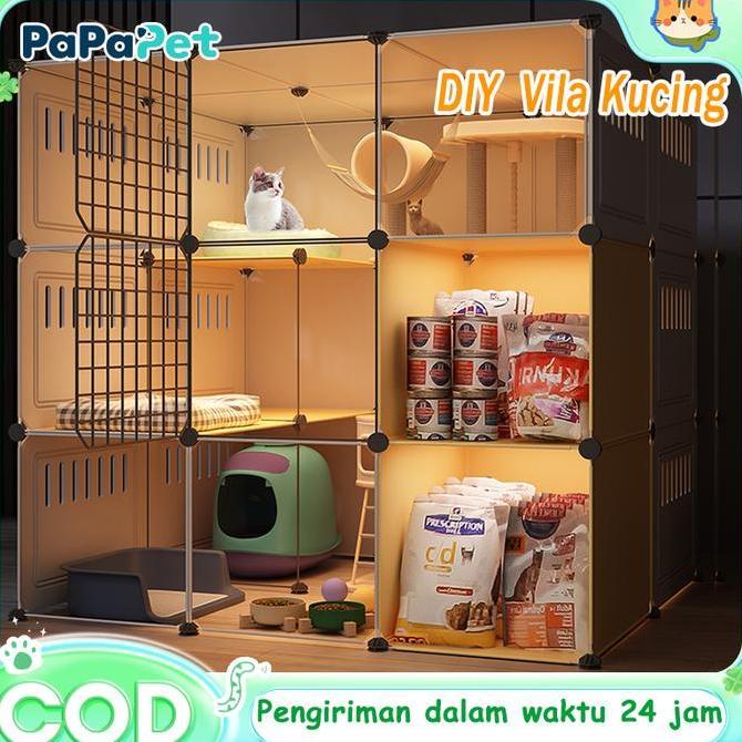 MARTEKNO Kandang Anjing Besar Murah DIYKandang Tingkat Pagar Tinggi PremiumKandang dan anjing Hewan 