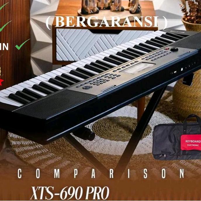 Vejra.id - Keyboard piano ANGELET XTS 69 PRO komplit +bonus kaki keyboard ORIGINAL