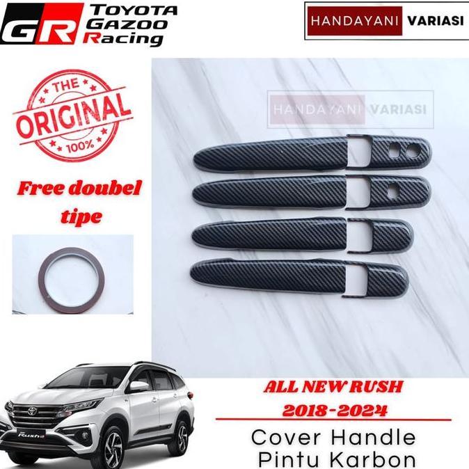 DISKON COVER HANDLE PINTU TOYOTA ALL NEW RUSH 2018 2024 GR SPORT KARBON