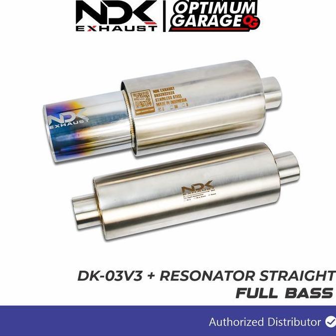 KNALPOT MOBIL NDK EXHAUST MUFLER DK-03V3 RESONATOR STRAIGHT KENALPOT ORIGINAL DAN TERPERCAYA