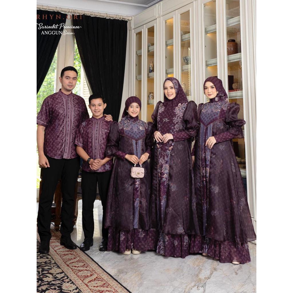 SERAGAM KONDANGAN PREMIUM ANGGUN SERIES by Rhyn.ori Sister Eldeena Syari Ibu Ayah Anak Elegan Burgun