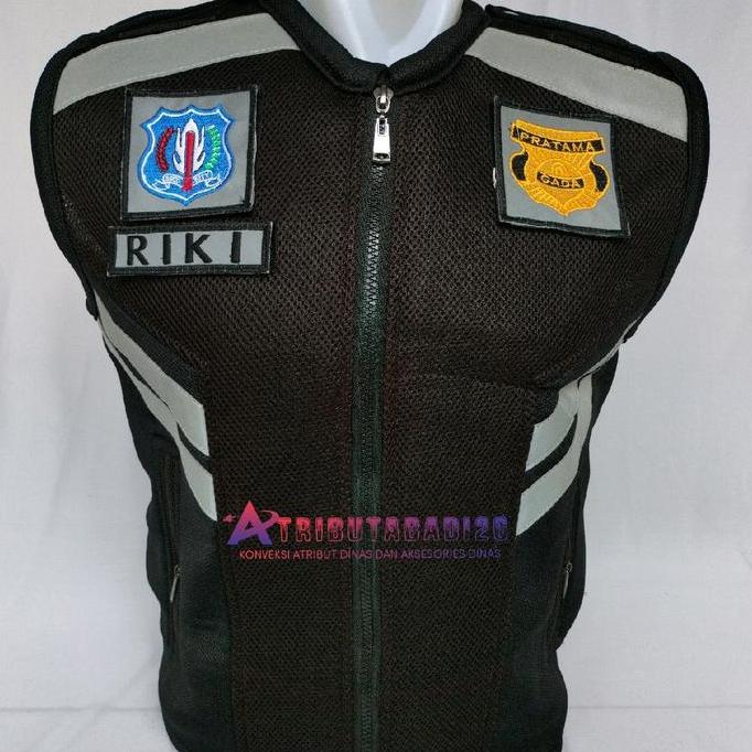 rompi security /rompi security kombinasi hitam coklat tua