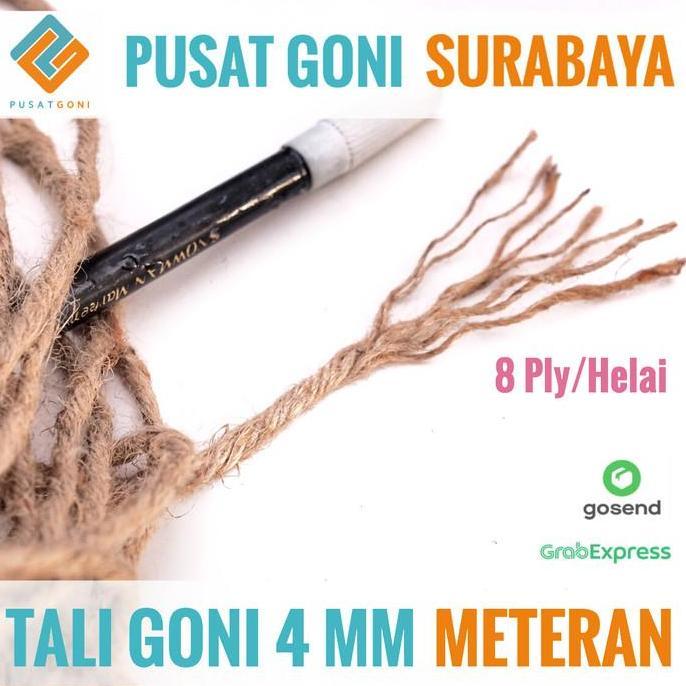 Tali Goni 8 Ply Meteran - Tali Rami 4 MM - Tali Rami Baru Surabaya