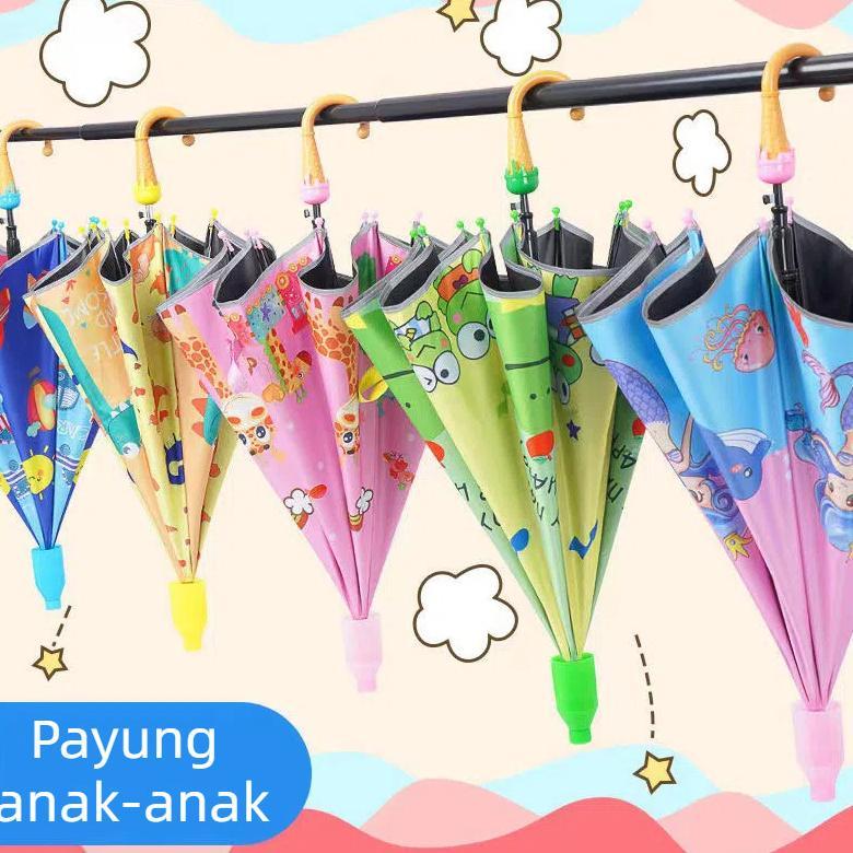Payung Anak/Payung Lncu/Payung Anak Karakter Kucing/Payung Mainan/Payung Anak Perempuan