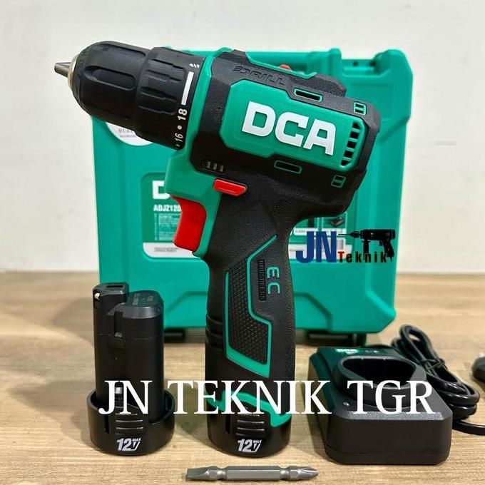 Cordless Brushless Driver Drill Dca Adjz1203E Bor Baterai 12V Adjz1203