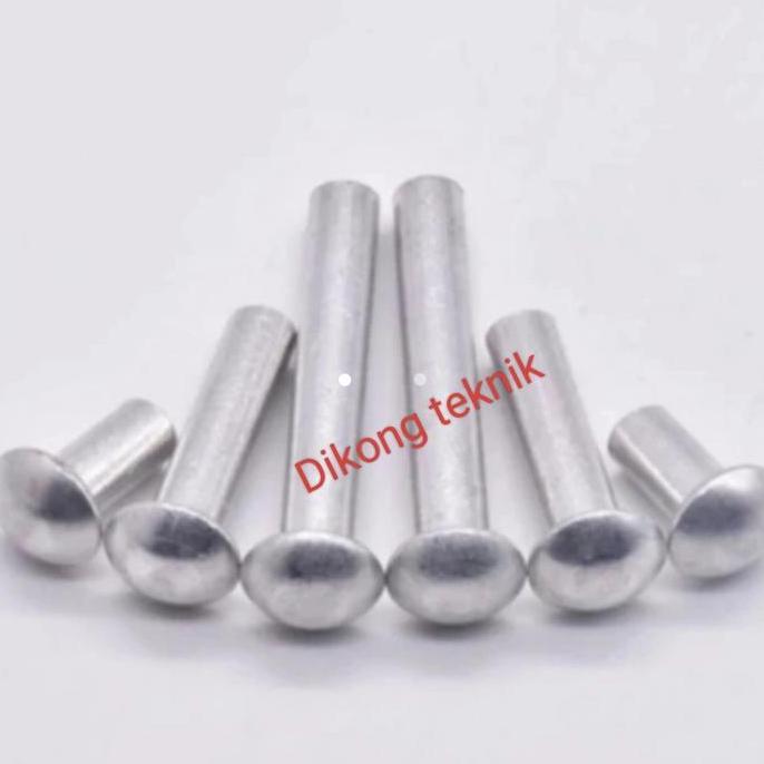 Paku Keling Alumunium M6 x 25mm-Paku Keling 6mm Panjang 25mm per25pcs