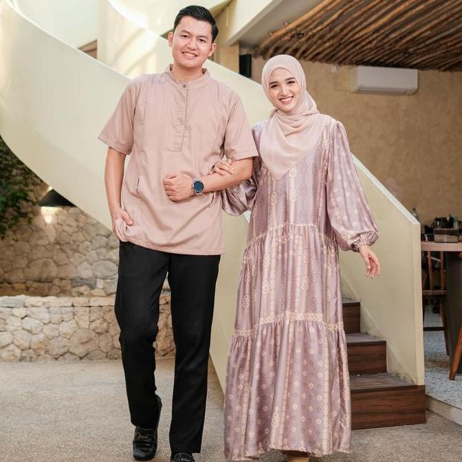Kalsandfrey Drupala Family Set Gamis Koko Set Kembar Couple Keluarga Set Pakaian Keluarga