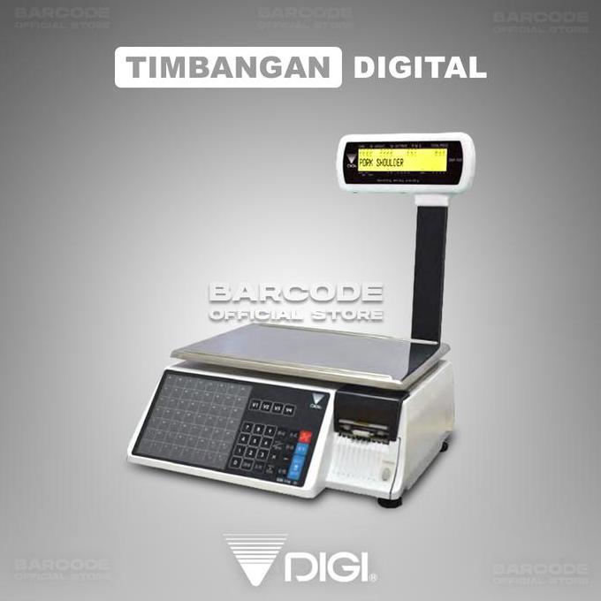 Timbangan Digital DIGI SM-100N Plus Timbang Buah Sayur Print Label Harga SM100 N