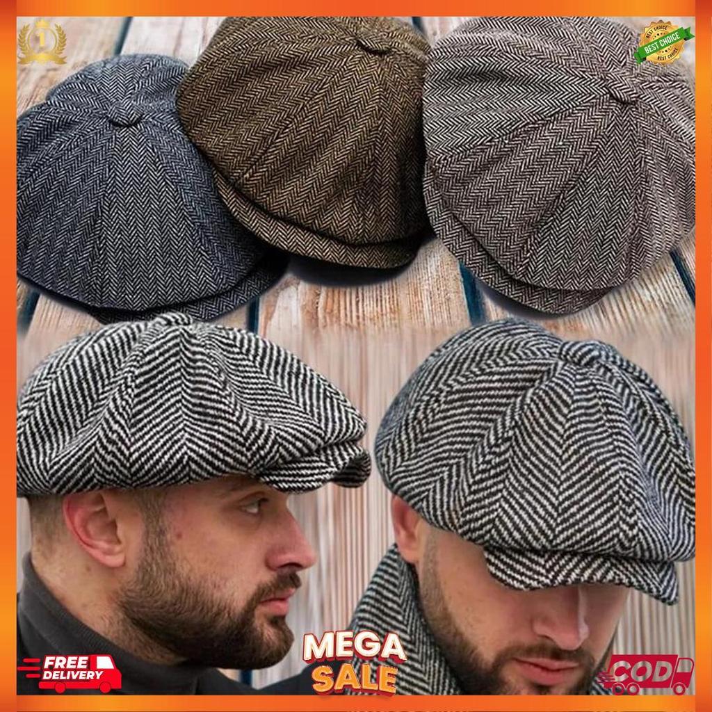 Topi Pet Apolo/Topi Seniman/Topi Zaman Dulu/Topi Newsboy [K2]