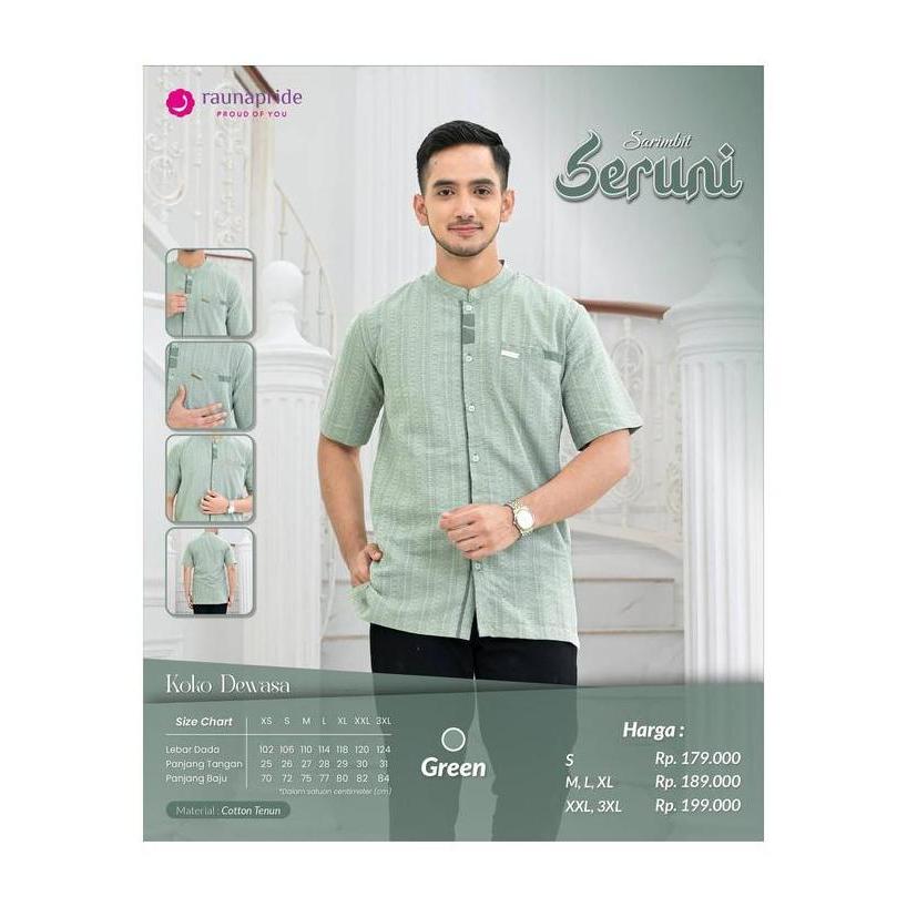 SERUNI GREEN Sarimbit Raunapride Lebaran  Couple Keluarga