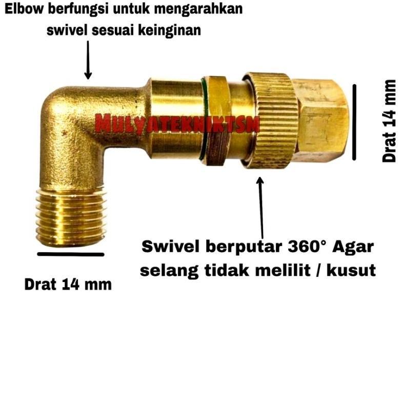 Swivel Selang Anti Kusut Model Elbow
