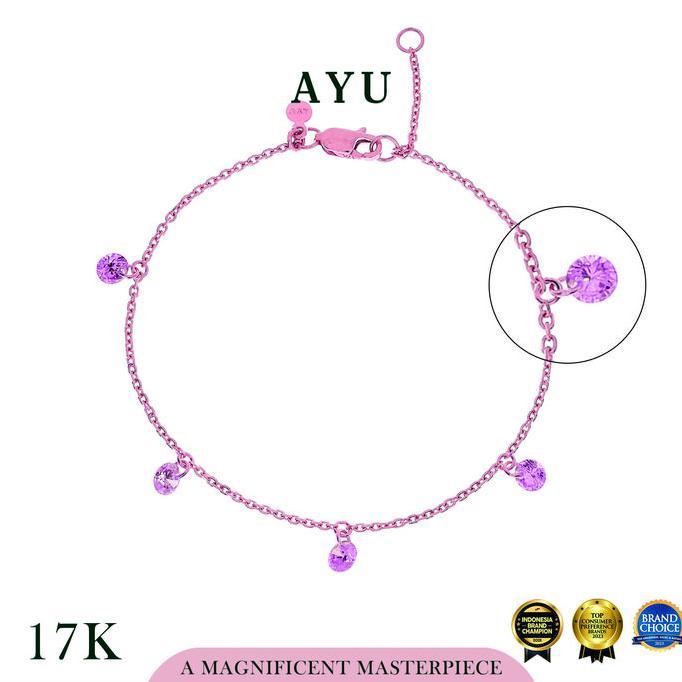 AYU 5 Candy Pop Chain Bracelet 17K Rose Gold