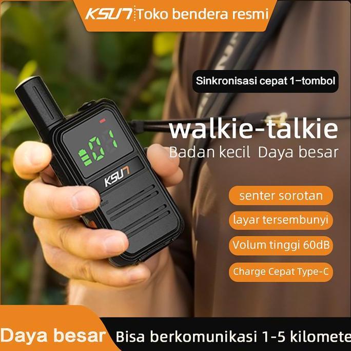 Promo Ksun X-Tfsi Walkei Talkie M3Plus Ht Jarak 3Km Mini Handy Talkt 4000Mah