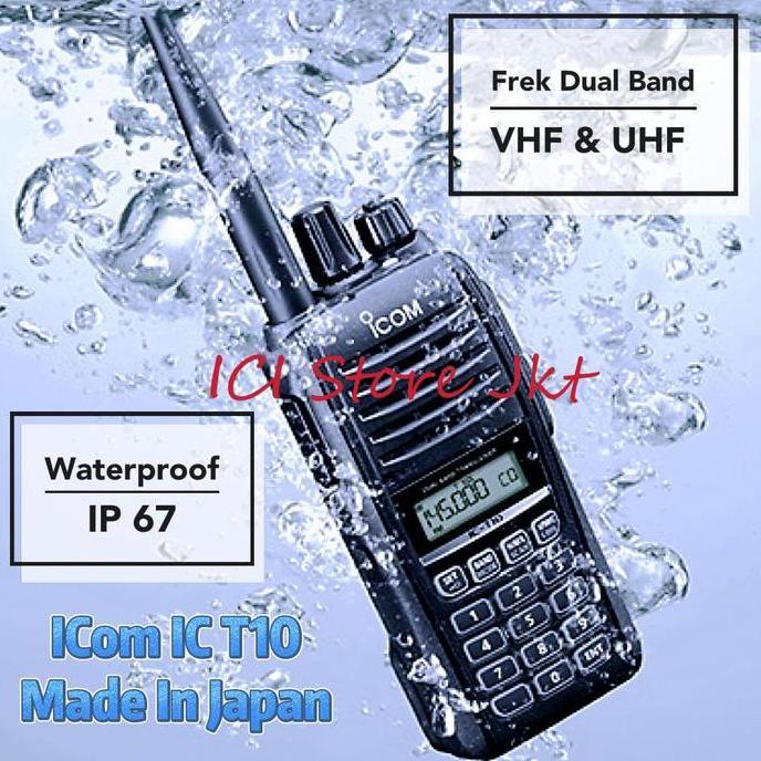 Murah Ht Icom Ic T10 / Ht Icom T 10 / Ht Icom Dual Band Walkie Talkie