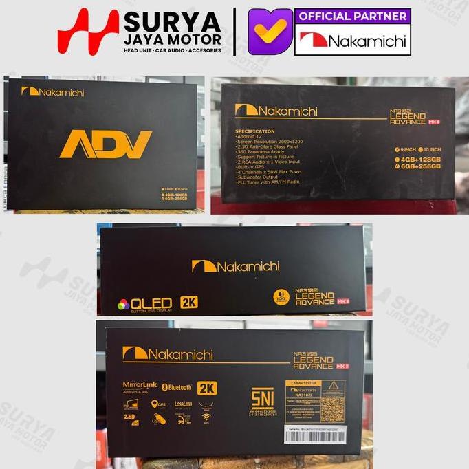 Grosir Nakamichi Adv Legend 10 Inch 4/128 Na-3102I Head Unit Mobil Android 12 Voice Command Loseless