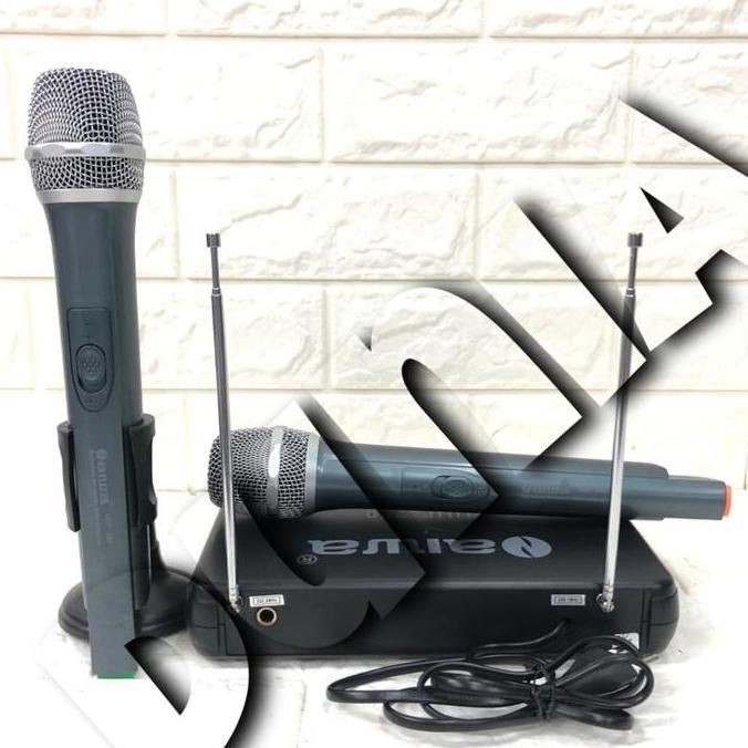 Grosir Mic Wireless N Aiwa Uhf 260 Original 1 Unit Reciever Volume 2 Unit
