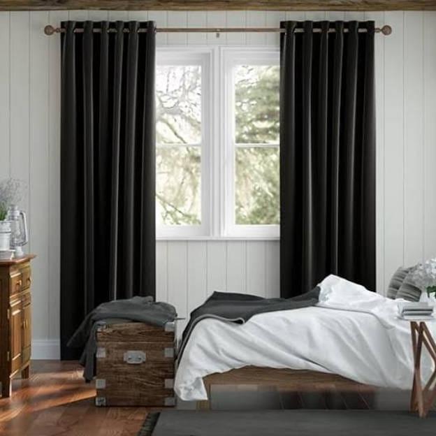 Promo hordeng blackout import polos pintu dan jendela 2 meter minimalis mewah tebal ring full set Ka