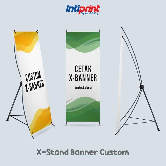 Cetak X-Banner Custom Standing Banner Banner + Tiang Stand