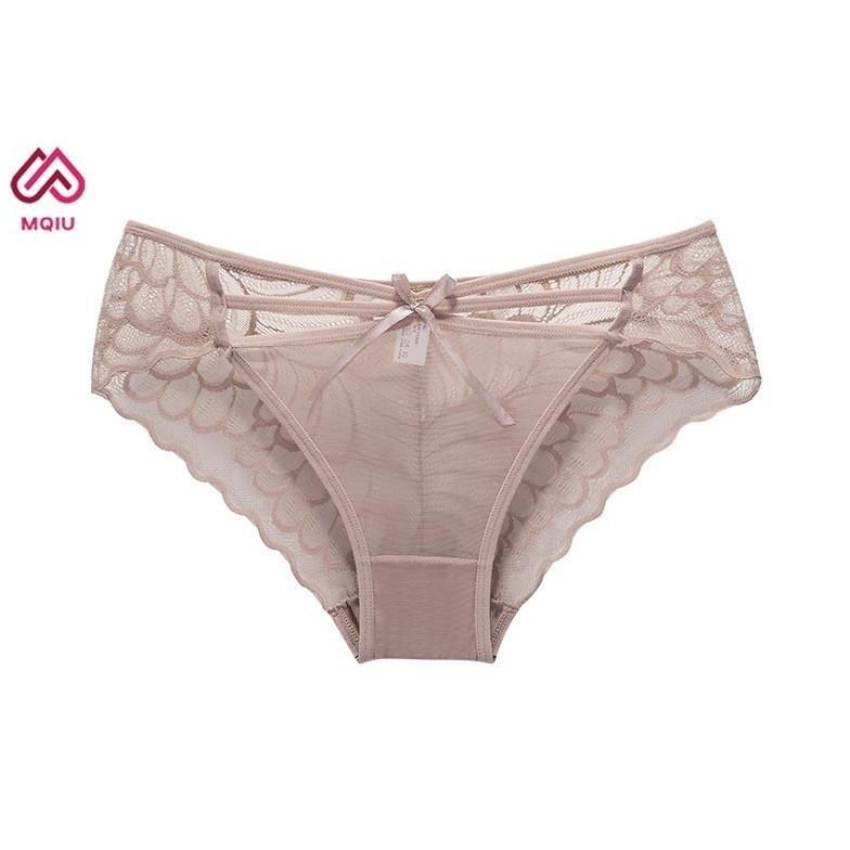 HOT DEALS MQIU - Celana Dalam Wanita Renda Seksi CD Renda g string wanita transparan tali samping Li