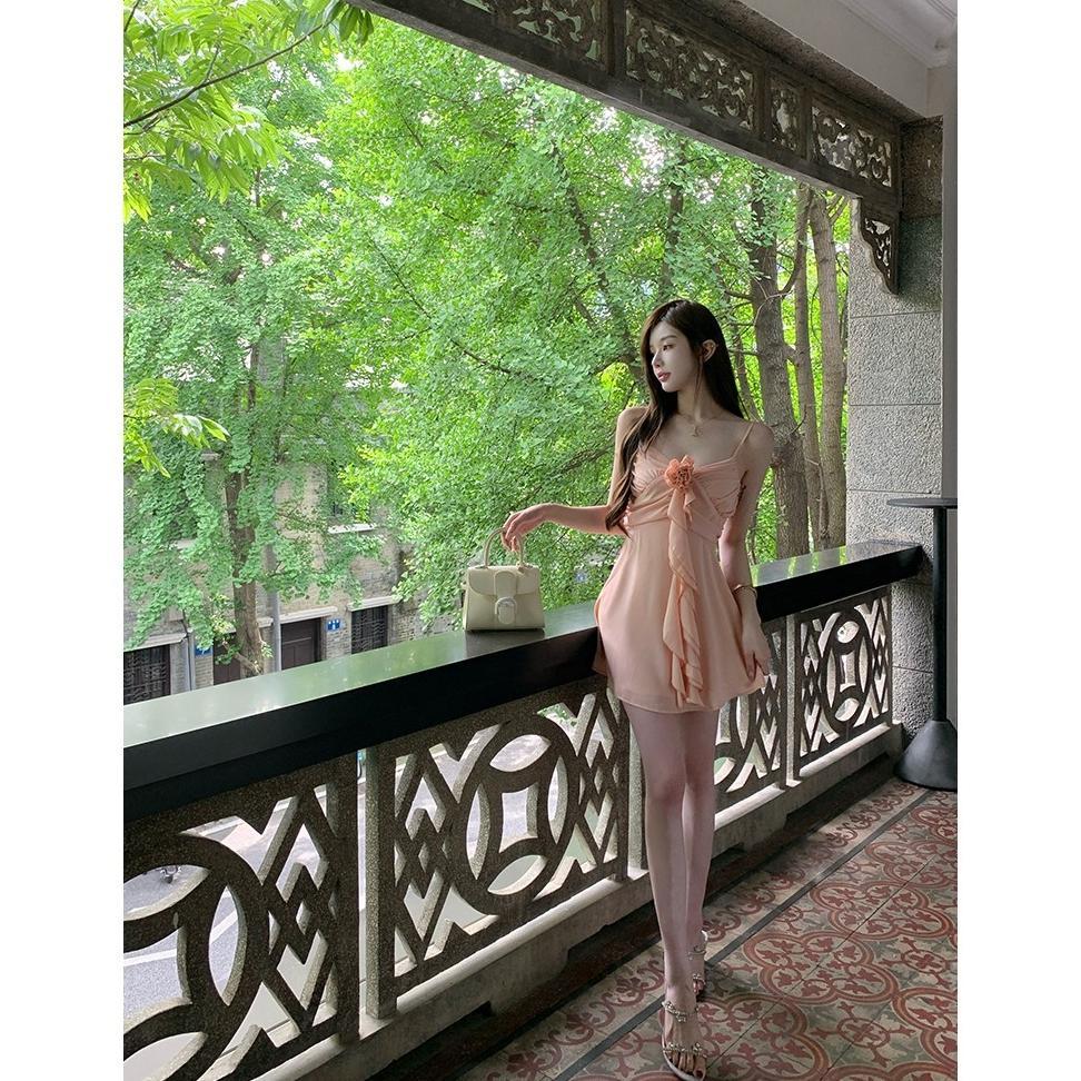 HOT SALE DRESS MINI DS-2367 BABYDOLL DRESS WANITA HOT RENDA LACE BUNGA SEKSI SLING