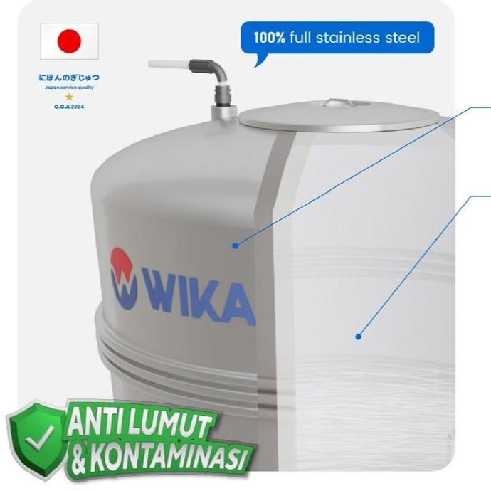 Murah Tangki Air Stainless Wika 1250 Liter Tsw-125 / Toren / Tandon Stainless 304
