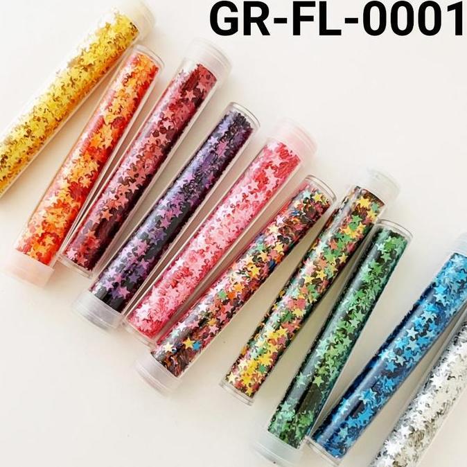 GR-FL-0001 Sprinkles glitter borci kertas emas bintang edible import