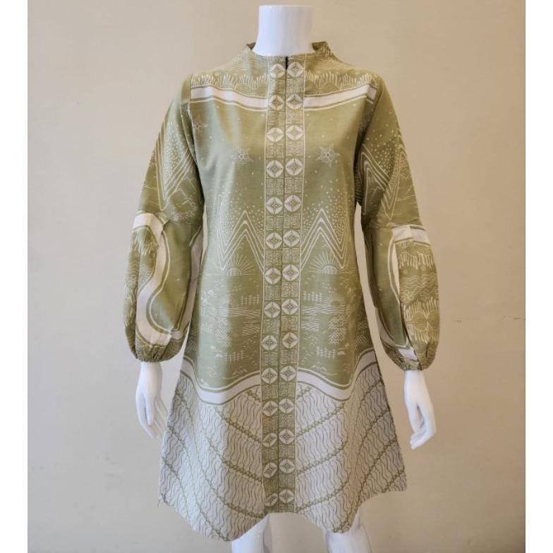 VALUE PACK 12 MOTIF TUNIK / Tunik Batik Full Furing Free Masker / Dress Wanita / Blouse Wanita / Ata