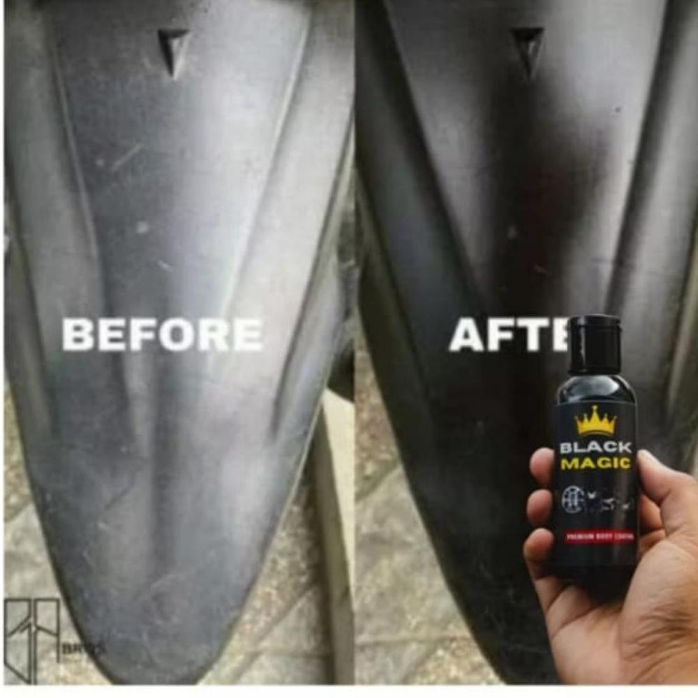 Flash Sale Black Magic'Paket Hemat Isi 3/Penghitam.Dan Pengkilap Body Dasboard Motor/Body Kasar Moto