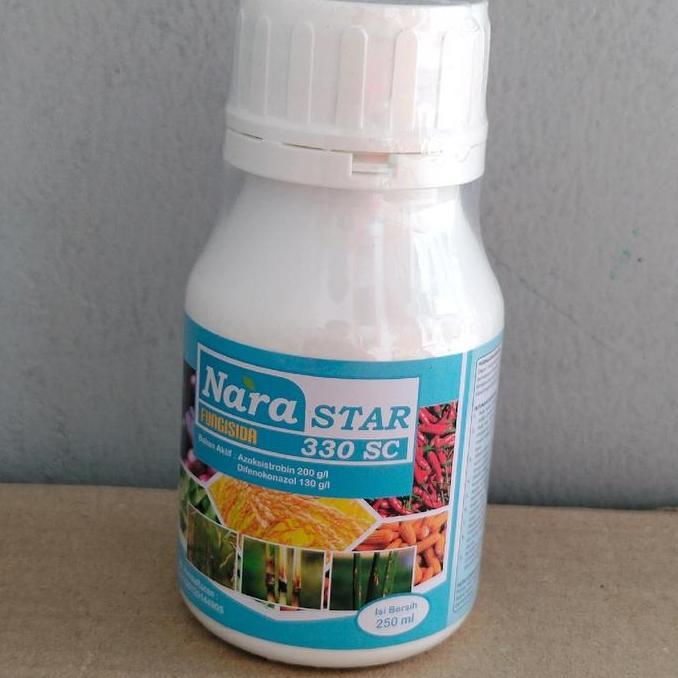 Fungisida Sistemik Nara Star 330 SC 250 ml  Bahan Aktif Azoksistrobin Plus Difenokonazol Setera Tand