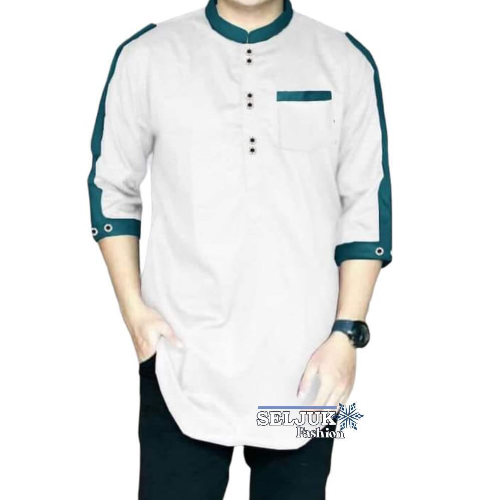 ORIGINAL Top Fashion Baju Koko Zaka Lengan 3/4 Premium Quality Muslim Laki Laki Pria