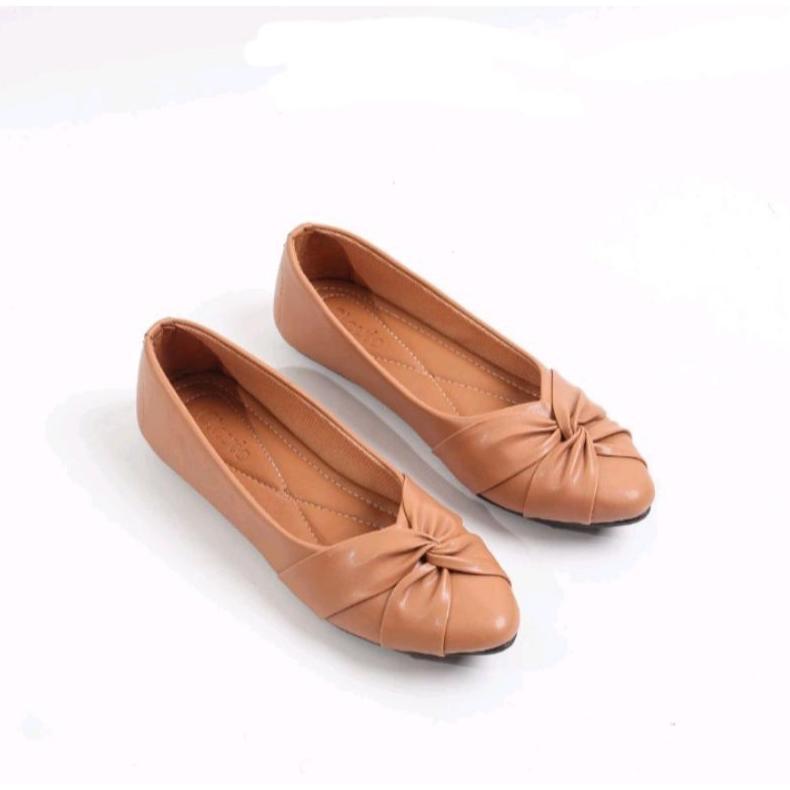 MURAH Clavio Tania Flatshoes Sol Karet Anti Licin