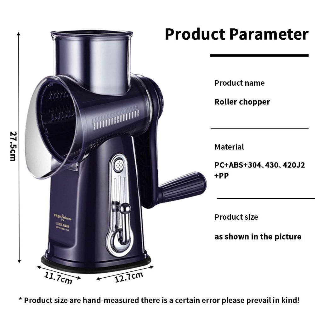 TERMURAH Parutan Buah Dan Sayur Multi-fungsi,Pengiris Pemotong Putar Buah Sayur Bawang,Alat pemotong