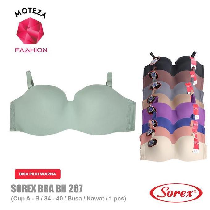 PR0M0!!! Sorex Bra - BH 267 Wanita Dewasa - Busa 1/2 Half Cup A - B / Kawat - Lifestyle Seamless - U