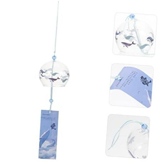 ZISIMAHE Lonceng Angin Jepang Glass Wind Chime Gantung Lonceng Angin Mobil