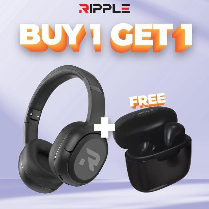 Odio- Super Promo BundleRipple Rippods Headphone +True Go Tws Bluetooth Earphone