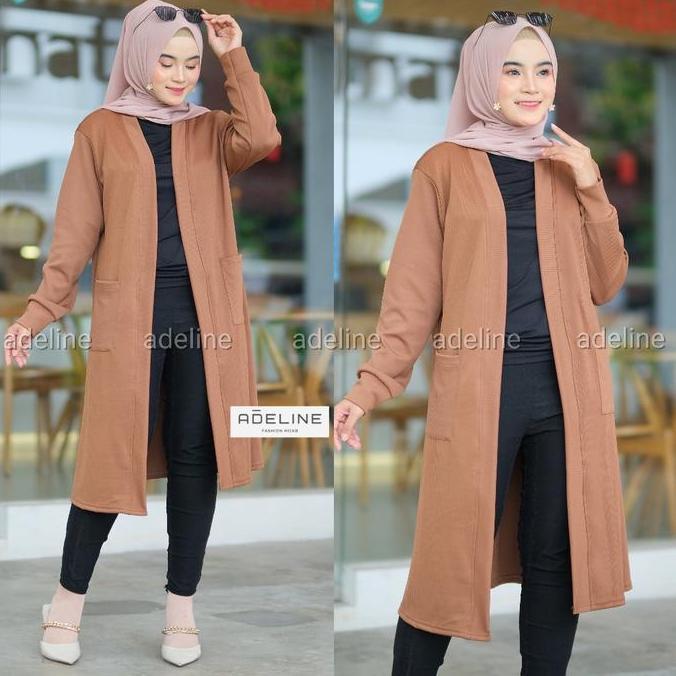 Azzahra Grosir - Celsia Mango Knit Cardigan Wanita Panjang Knit Rajut / 513-7091 Knitwear Kardigan O