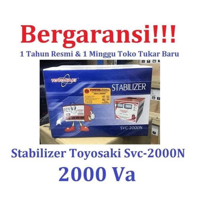 Toyosaki Stabilizer Listrik TOYOSAKI 2000VA / SVC2000N Bergaransi 1 Tahun & 1 Minggu Toko Tukar Baru