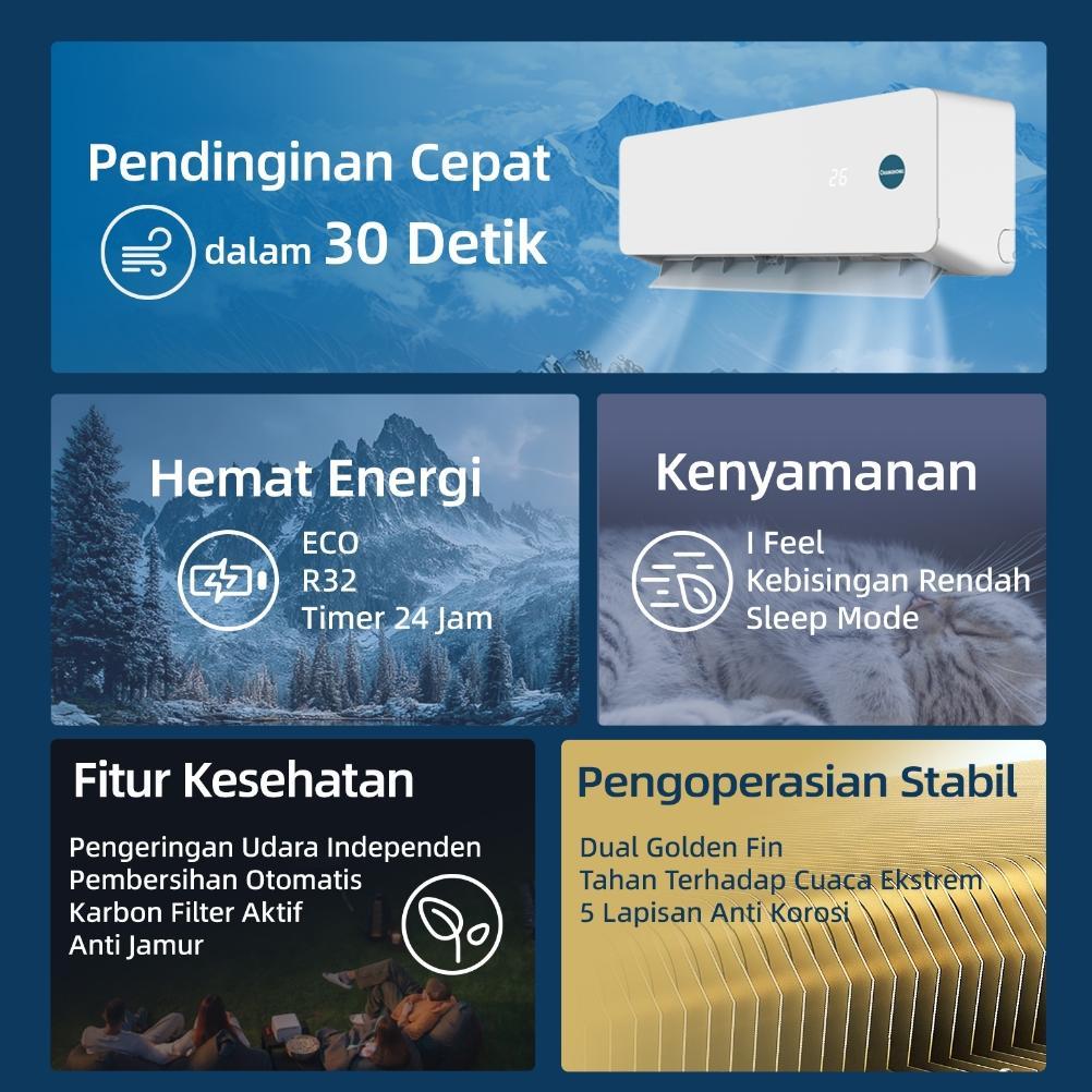 PIONIGARA [FREE BRACKET OUTDOOR] TOP SELLING CHANGHONG AC 1/2 PK STANDARD CHOL-05L4 [INDOOR + OUTDOO