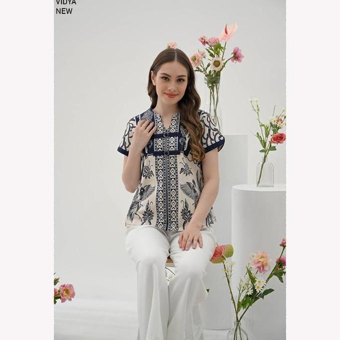 Hadirpopuler- Vidya Blouse Wanita Atasan Wanita Atasan Wanita Blouse Batik Wanita Atasan Batik Wanit