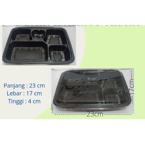 (50Set) Mika Bento 5 Sekat / Tray Lunch Box Bento 5 Skat