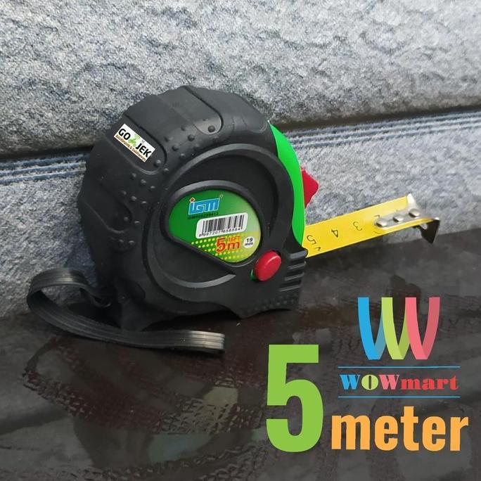 Meteran 5 m Rol Meter Tukang Bangunan original