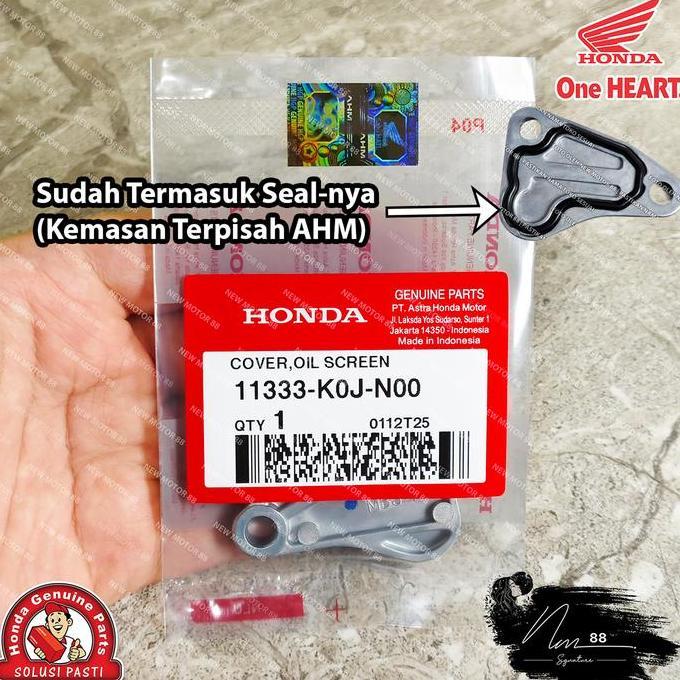 Cover Oil Screen Tutup Bak Oli Mesin Bawah Tutup Cover Filter Saringan Oli Genio Beat Led K1A Scoopy