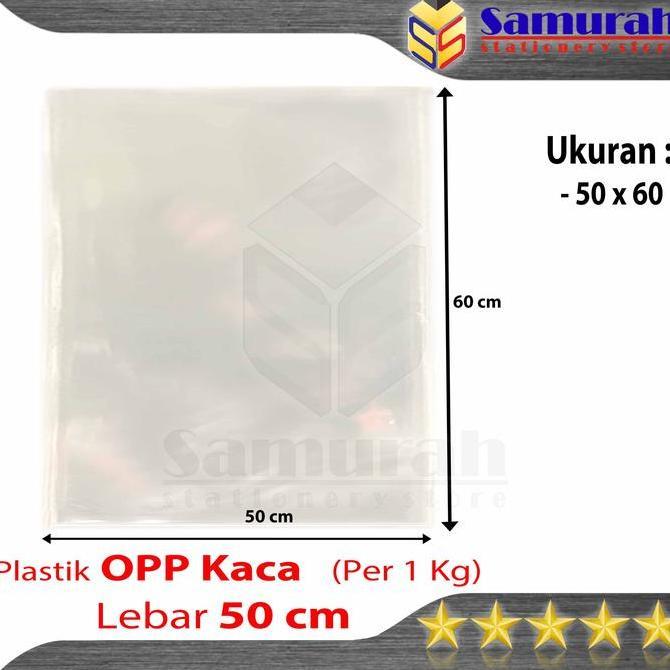 Newstockcik- Plastik Opp Kaca Lebar 50 X 60 Cm Bening / Plastic Souvenir Ukuran 50X60 - Accesories -