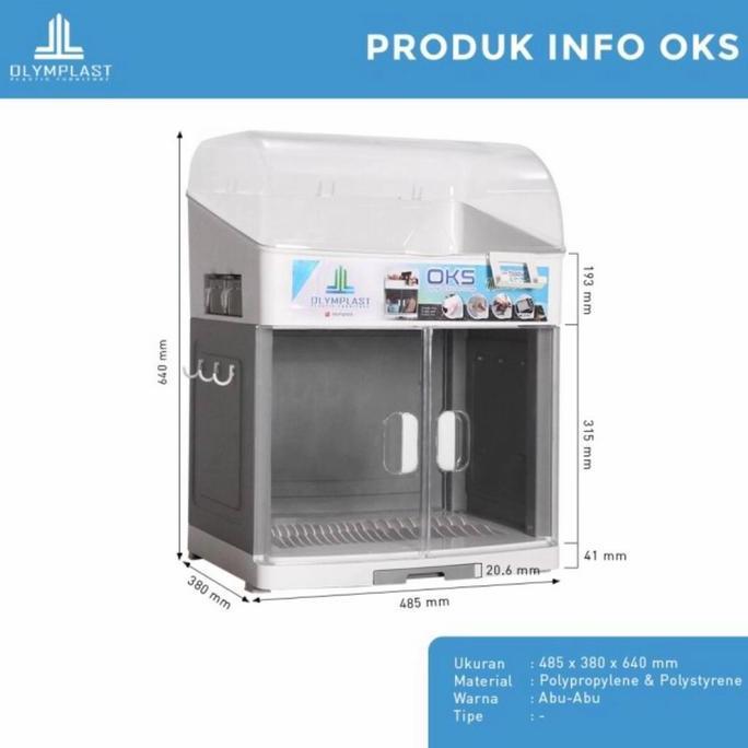 LEMARI PIRING RAK PIRING PLASTIK + TU TUTUP OLYMPLAST OKS