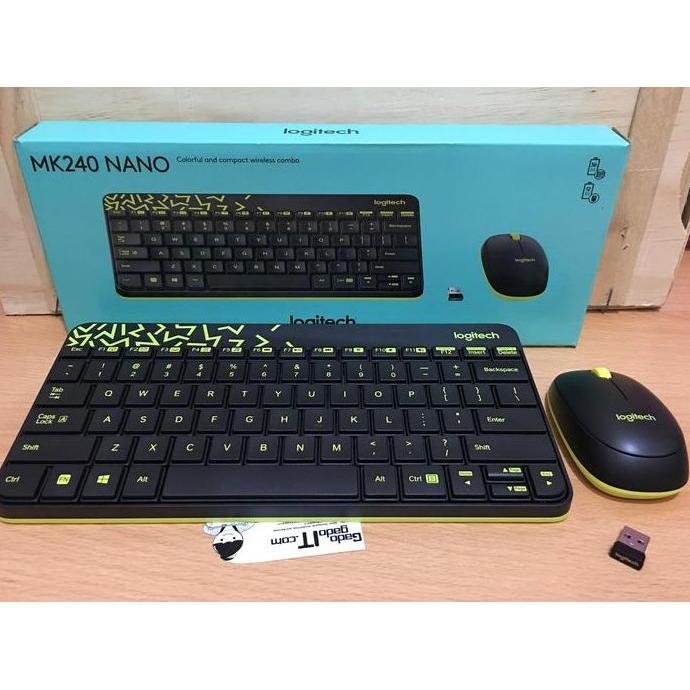 LOGITECH MK240 NANO Paket Wireless Keyboard MK240 & Mouse Combo MK240