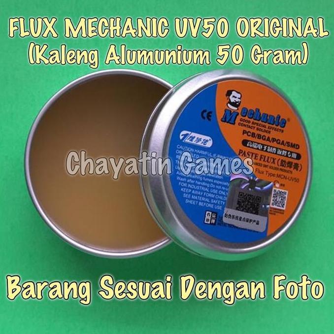 Cod,Bisa- Flux Original Mechanic Uv 50 & Uv 80 Kemasan Kaleng Alumunium - Pasta Solder - Minyak
