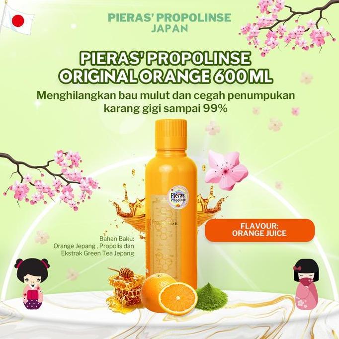 Cod,Bisa- Pieras Propolinse Original Orange Mouthwash Obat Kumur Jeruk Bau Gusi  Propolis  Membersih