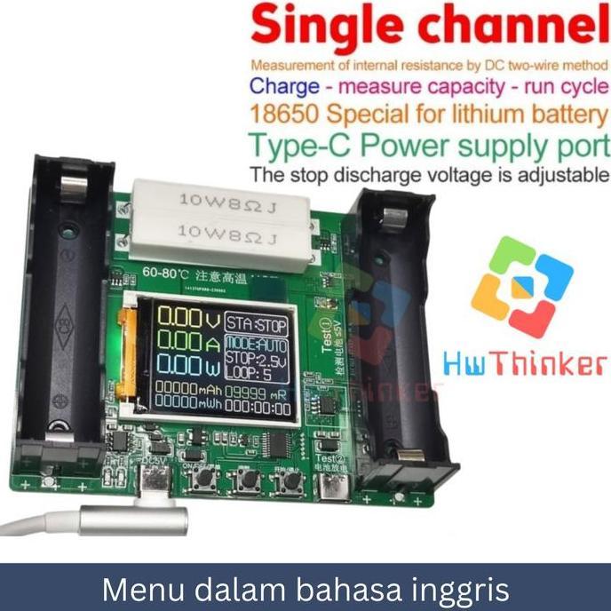 HARGA DISC - Battery Capacity Tester Penguji Test Kapasitas Baterai Li-ion 18650