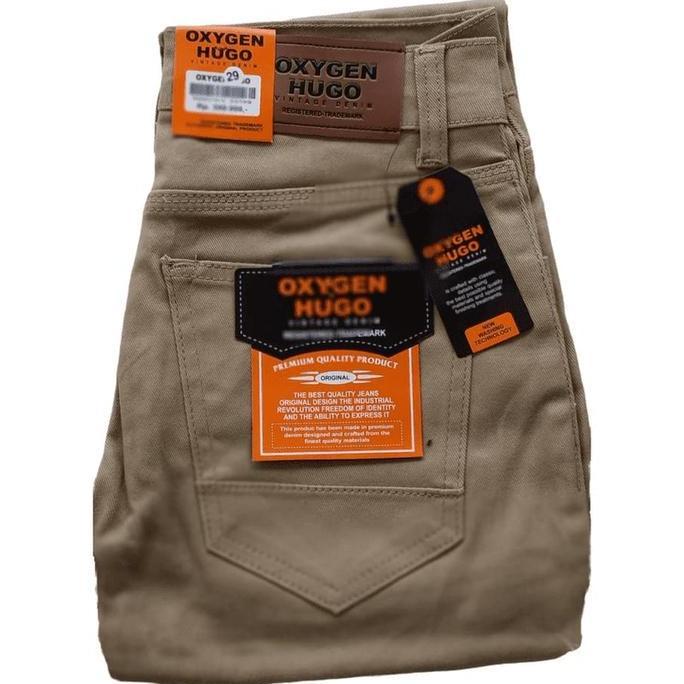 Oxygen HUGO celana jeans pria/celana panjang pria
