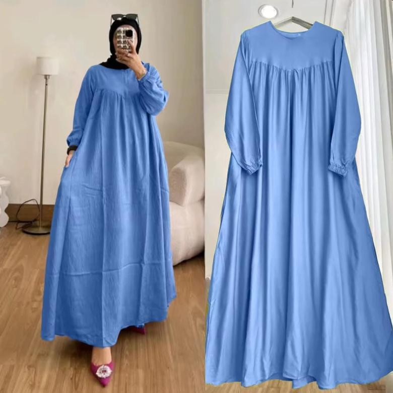 Murah Gamis Polos Ld 130//140 Gamis Jumbo Semi Abaya Rayon Twill Nagita Jumbo Maxy Halwa Dress Super